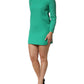 Dolce & Gabbana Green Viscose Acetate Mini Long Sleeve Dress