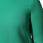 Dolce & Gabbana Green Viscose Acetate Mini Long Sleeve Dress