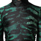 Dolce & Gabbana Black Green Metallic Jacquard Mini Long Dress