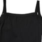 Laneus Black Square Neck Bodycon Ruched Mini Dress