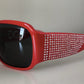 Dolce & Gabbana DG4027 Red Crystal Black Lens Shades Sunglasses