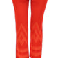 Versace Collection Red Pants Cropped 3/4 Short Nude Capri Pants