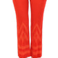 Versace Collection Red Pants Cropped 3/4 Short Nude Capri Pants