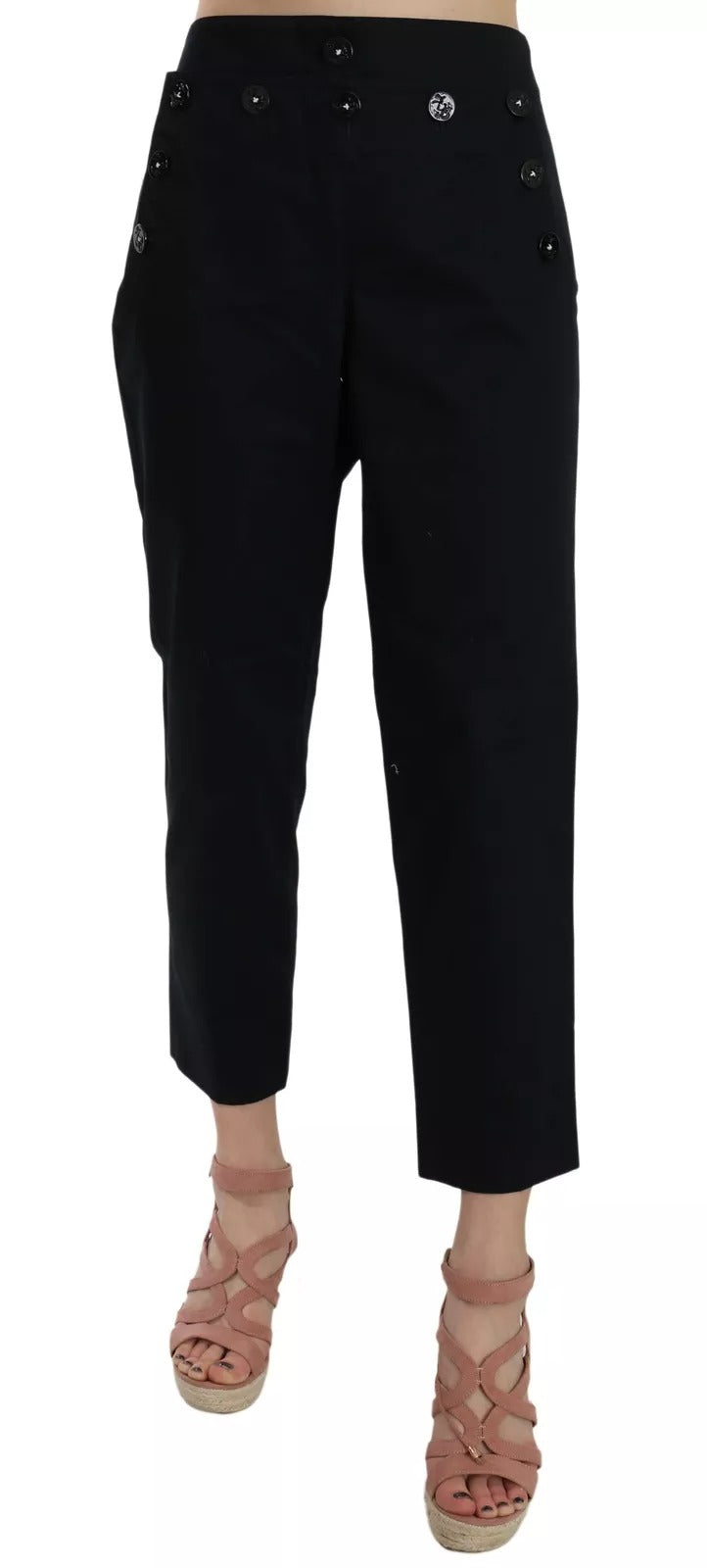 Schicke schwarze Baumwollhose