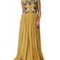 Dolce & Gabbana Yellow Silk Floral Embroidered Maxi Dress