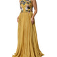 Dolce & Gabbana Yellow Silk Floral Embroidered Maxi Dress