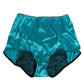 Dolce & Gabbana Aqua Green Satin High-Waist Briefs Underwear