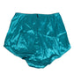 Dolce & Gabbana Aqua Green Satin High-Waist Briefs Underwear