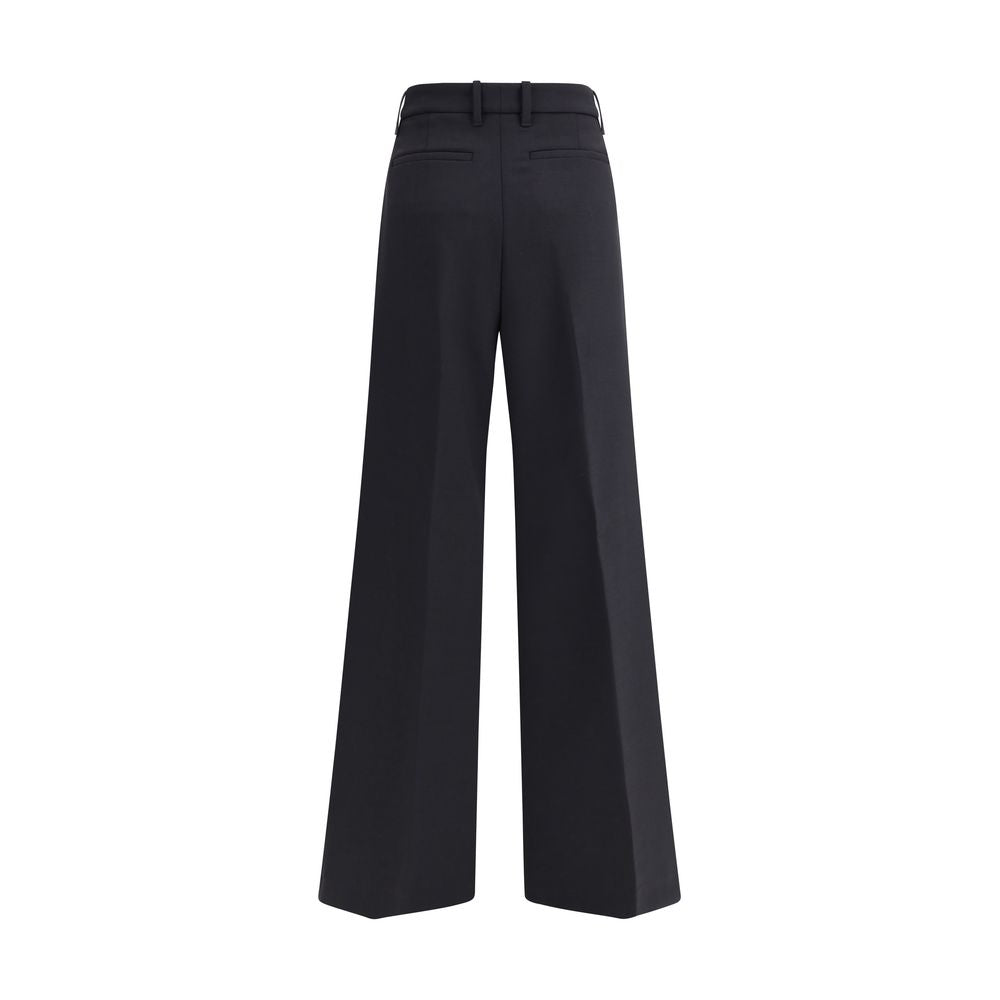True Royal Black Wool Casual Pants