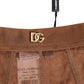 Dolce & Gabbana Brown Sheer Mesh High Waist Briefs Underwear