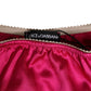 Dolce & Gabbana Pink Silk Satin Lace Trim New Slip Underwear