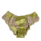 Dolce & Gabbana Green Silk Satin Lace Trim New Slip Underwear