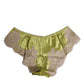 Dolce & Gabbana Green Silk Satin Lace Trim New Slip Underwear