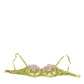 Dolce & Gabbana Lime Green Silk Satin Lace Padded Balconnet Underwear