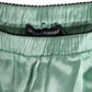 Dolce & Gabbana Water Green Satin Black Lace Trim Underwear