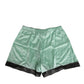 Dolce & Gabbana Water Green Satin Black Lace Trim Underwear