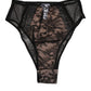 Dolce & Gabbana Black Floral Lace Sheer Mesh High Waist Underwear