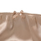 Dolce & Gabbana Rosy Beige Silk Satin Lace Trim Panty Underwear