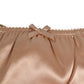 Dolce & Gabbana Nude Beige Silk Satin Bow Lace Trim Underwear