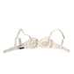 Dolce & Gabbana White Satin Lace Balconnet Lingerie Underwear