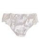 Dolce & Gabbana Ivory White Silk Satin Lace Trim Panty  Underwear