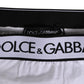 Dolce & Gabbana White Logo Waistband Modal Cotton Thong  Underwear