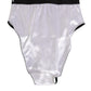 Dolce & Gabbana White Satin High-Waist Black Logo Women Underwear
