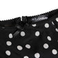 Dolce & Gabbana Black White Polka Dot Silk Slip Panty Underwear