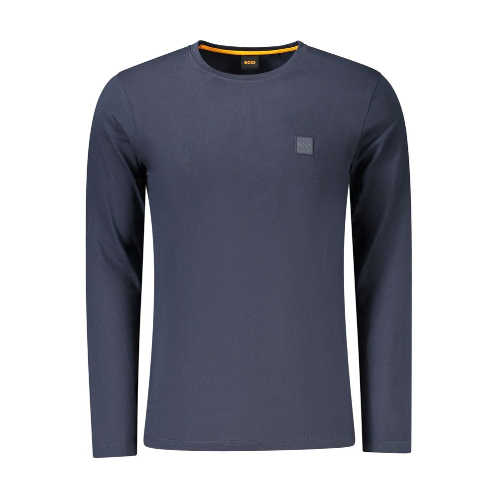 Hugo Boss Blue Cotton Men T-Shirt