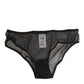Dolce & Gabbana Black Sheer Mesh Lace Bikini Briefs Underwear