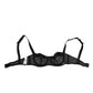 Dolce & Gabbana Black Sheer Mesh Underwire Bra  Underwear