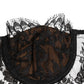 Dolce & Gabbana Black Floral Lace Strapless Bustier Underwear