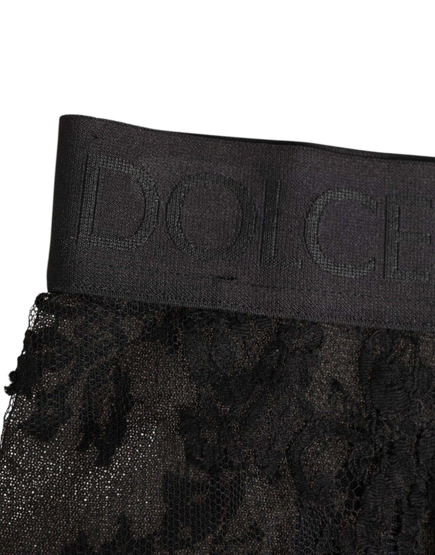 Dolce & Gabbana High Waist Briefs Black Floral Lace  Underwear