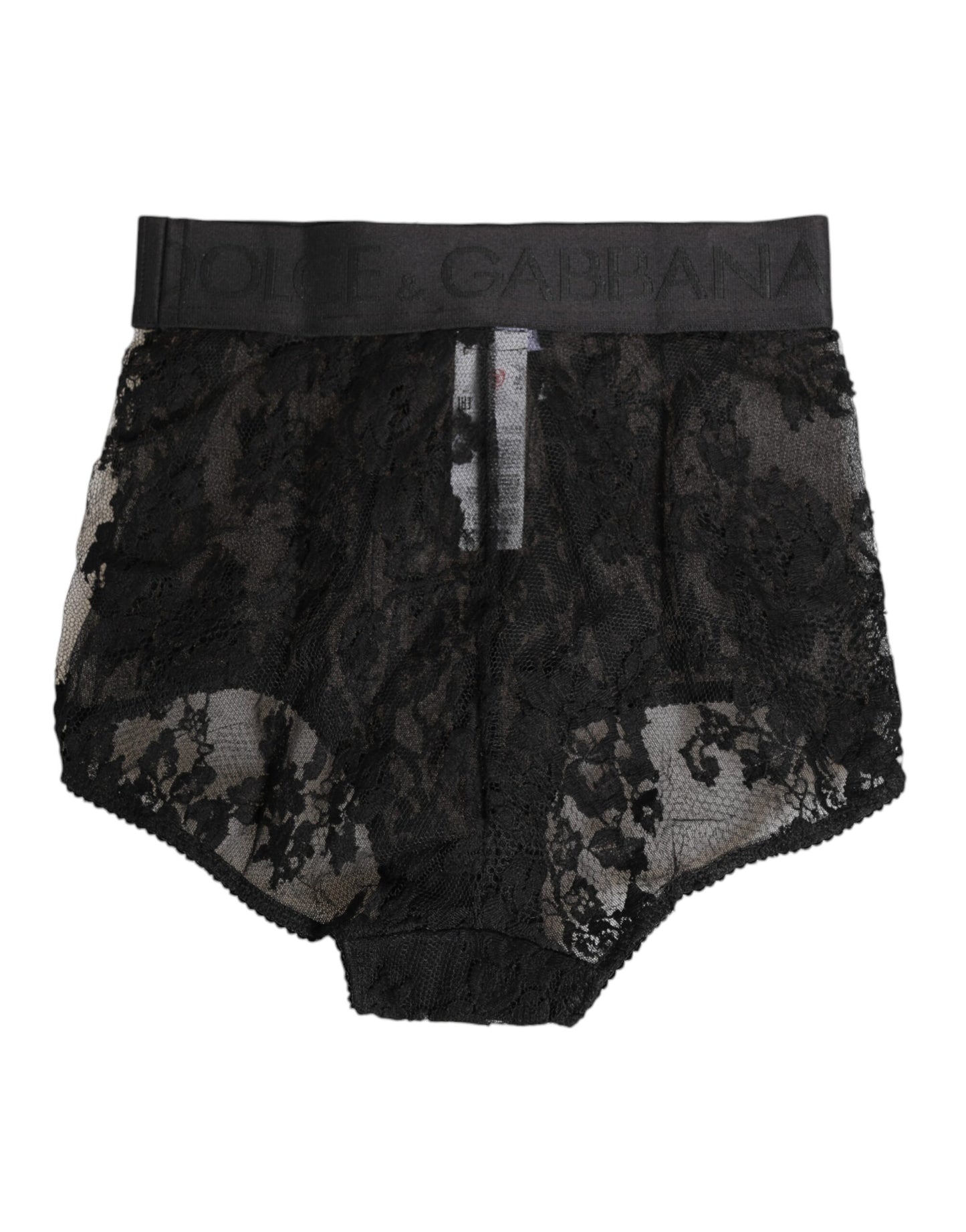 Dolce & Gabbana High Waist Briefs Black Floral Lace  Underwear