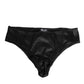 Dolce & Gabbana Black Satin Stretch Slip Brief Women Underwear