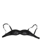 Dolce & Gabbana Black Silk Satin Wireless Lingerie Bra Underwear