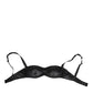 Dolce & Gabbana Black Silk Satin Wireless Lingerie Bra Underwear
