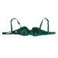 Dolce & Gabbana Green Satin Semi-Padded Underwire Musk Underwear