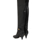 Dolce & Gabbana Black Leather Over-The-Knee DG Boots  Shoes