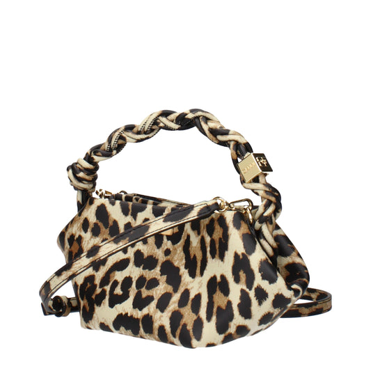 Ganni Brown Leather Handbags