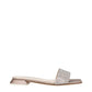 3Juin Beige Satin Slippers Sandals