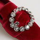 Dolce & Gabbana Red Velvet Crystal Buckle Loafers Flats Shoes