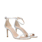 Stuart Weitzman White Leather Stiletto Heel Sandals