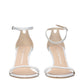 Stuart Weitzman White Leather Stiletto Heel Sandals