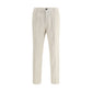 Cruna White Cotton Casual Pants