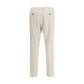 Cruna White Cotton Casual Pants