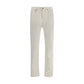 PT Torino White Cotton Casual Pants