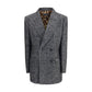 Dolce & Gabbana Gray Fleece Wool Blazer