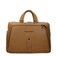Piquadro Beige Leather Business And Laptop Bag