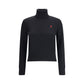 Ami Paris Black Merino Wool Turtleneck